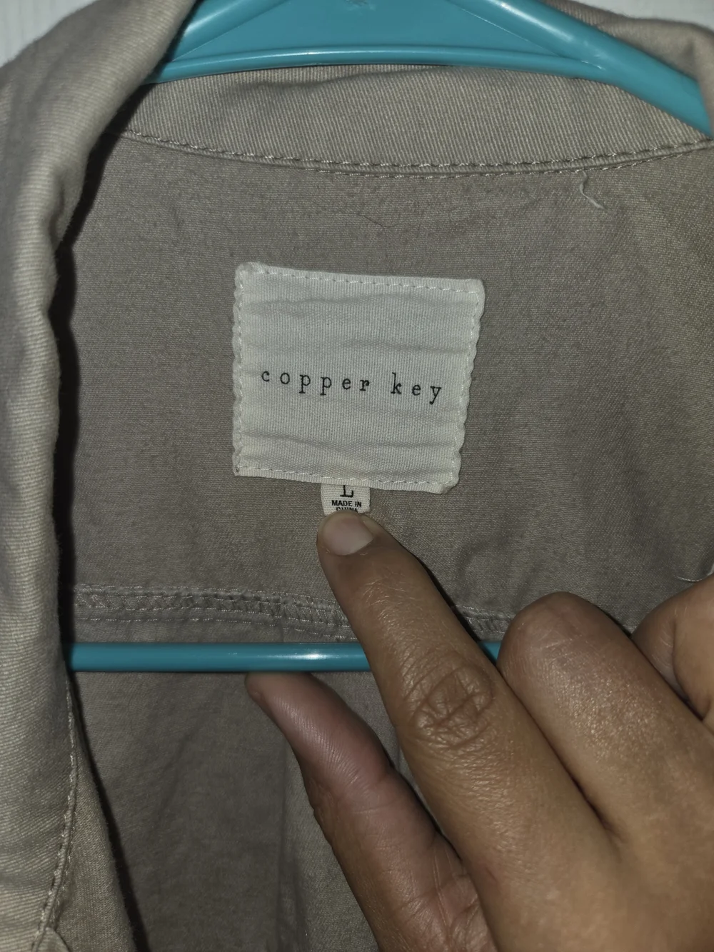 Copper Key Lightweight Tan Utility Jacket